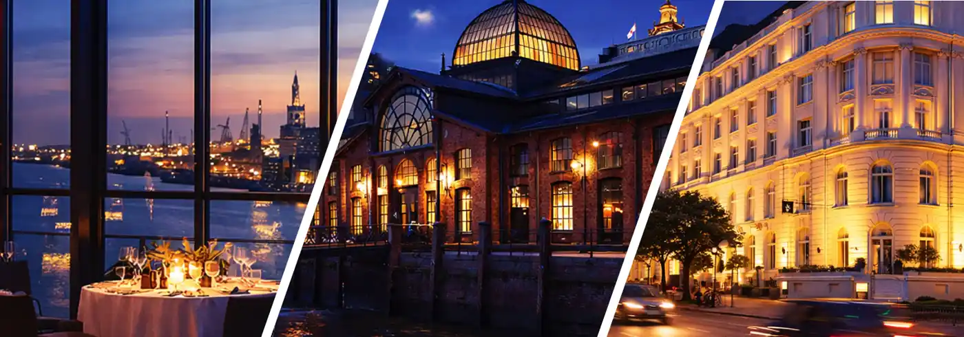 Eventslocations in Hamburg Kaiserkai, Fischauktionshalle und das Hotel Atlantic